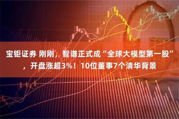 宝钜证券 刚刚，智谱正式成“全球大模型第一股”，开盘涨超3%！10位董事7个清华背景